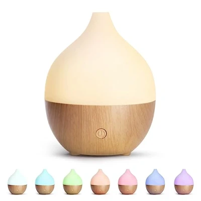 Image of SALKING Essential Oil Diffuser, 100ml Small Aromatherapy Ultrasonic Diffusers for Oils, Cool Mist Humidifier with Warm White Lights, Auto Shut Off Function, Office Home