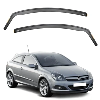 Image of iSpeed Wind Deflectors For Vauxhall Astra H mk5 GTC 2005 2009 3 Door Hatchback 2pc Set Keep Your Car Ventilated In Rain Reduce Turbulence Tinted Channel Type