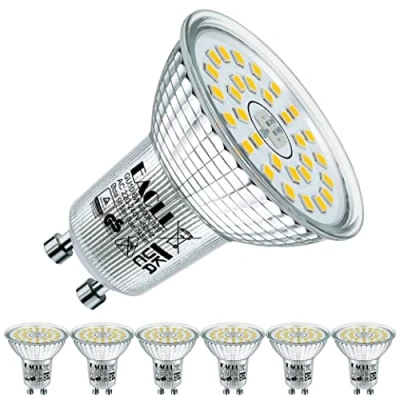 Image of EACLL GU10 LED Bulbs 6W Neutral White Light Bulb 4000K Replace 100W RAR16 Halogen, 915 Lumen AC 230V Flicker Free Spotlight, 120 Wide Beam Angle, Non Dimmable Reflector Light, Pack of 6