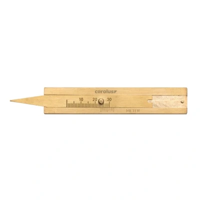 Image of GEDORE red Tyre tread depth gauge, for carmotive tyres, Scale 0 30 mm + 1/10 vernier scale, Non glare, 100 long, R19201000