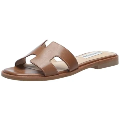 Image of Steve Madden Women&#039;s Hadyn Sandal, Cognac, 9 UK