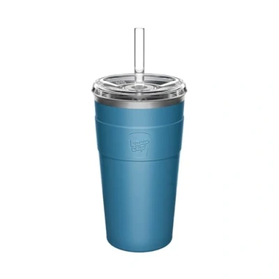 Image of KeepCup Thermal Cold Cup Insulated Stainless Steel Reusable Coffee with Lid and Straw 12oz/340ml 16oz/454ml Kingfisher