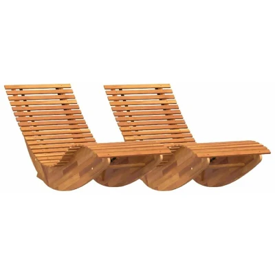 Image of vidaXL Rocking Sun Loungers 2 pcs Solid Wood Acacia
