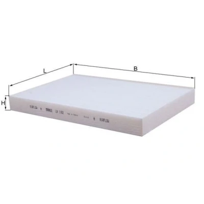 Image of 23515329, 82348995 Pollen Filter MAHLE ORIGINAL LA 1162 Particulate 203,0mm 302mm 30,0mm