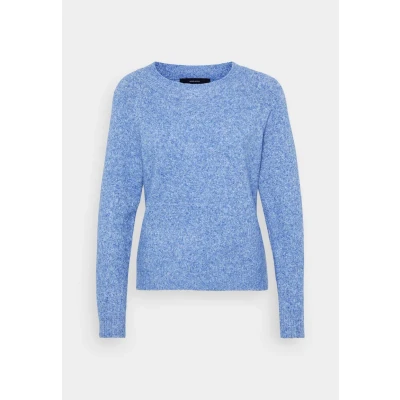 Image of Vero Moda Petite Vmdoffy O NECK Jumper, Women&#039;s, Size: XXS, Sodalite blue melange