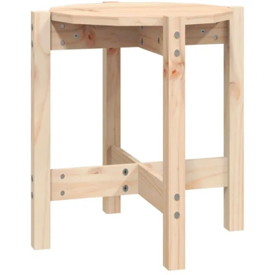 Image of vidaXL Coffee Table Ø 42.5x45 cm Solid Wood Pine