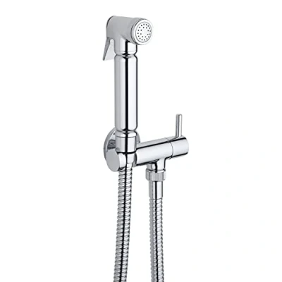 Image of Milano Mirage Modern Manual Wall Hung Douche Shower Toilet Kit Bracket Chrome