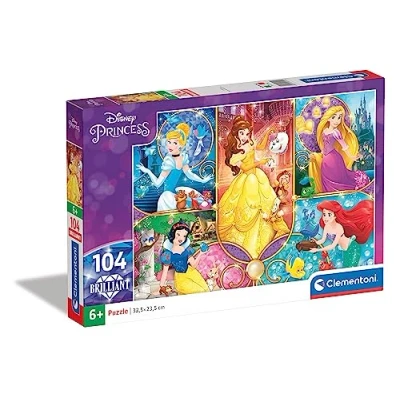 Image of Clementoni 20140 Brilliant Puzzle Princess 104 Pieces Disney
