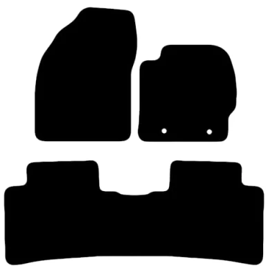 Image of Carsio Tailored Carpet Car Floor Mats For Toyota Prius Taxi 2009 2012 Fit Mat Complete Accessory Black Custom Fitted All Weather, Anti Slip Backing &amp; Trim