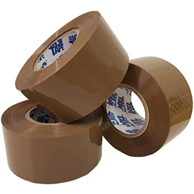 Image of Brown (Branded Big Tape) Tape Parcel Packing Packaging for and Box Sealing 48MM x 150M Rolls (2 Rolls)