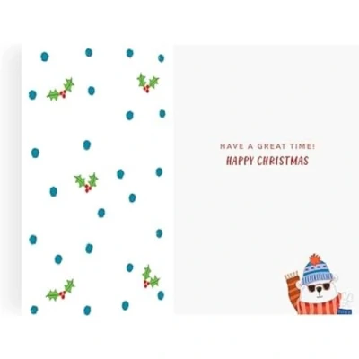 Image of Piccadilly Greetings Modern Christmas Card Cousin 7 x 5 inches