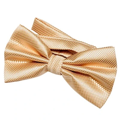 Image of DonDon Men’s Bow Tie pre tied and completely adjustable in silk look Gold