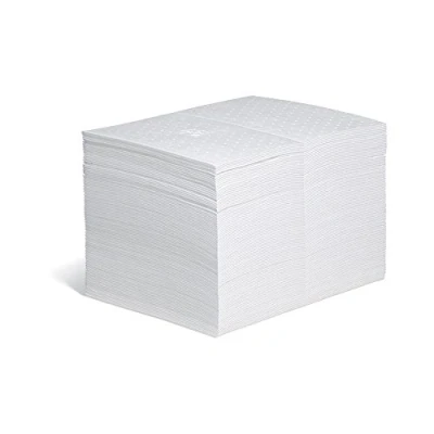 Image of New PIG MAT403 Oil Mat, 83.6 L Absorbency, 51 cm Length x 38 Width, 100 Pad/Bag, White (Pack of 100)