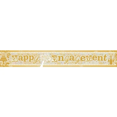 Image of Amscan 9900039 Banner 2.7M Holog H Engagement