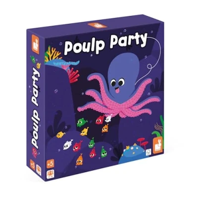 Image of Janod Poulp Party Children’s Board Game of Skill &amp; Reflection 1 to 4 Players FSC® Certified 5 years +, J02622