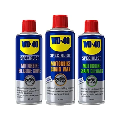 Image of WD 40 Specialist Motorbike New Multi Pack Chain Cleaner, Wax and Silicone Shine