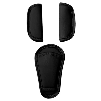 Image of 3 Pcs Baby Pads Shoulder Strap and Crotch Cover Set, Soft Car Seat Belt Pad for All Seats (Black)