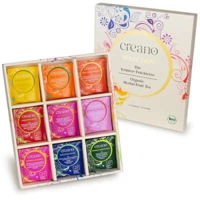Image of Creano Organic Fruit Tea Herbal Gift Set 27 Bags in 9 Dreamy Varieties 54 g