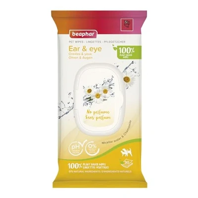 Image of beaphar 30 x Ears &amp; Eyes Wipes for Dogs and Cats