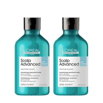 Image of L&#039;Oreal Professionnel DOUBLE Serie Expert Scalp Advanced Anti dandruff Dermo Clarifier Shampoo for scalps with and visible flakes 300ml