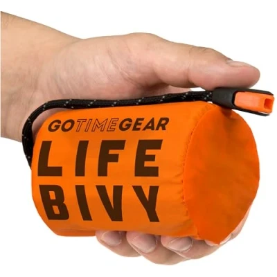 Image of Go Time Gear Life Bivy Emergency Sleeping Bag Thermal Use as Sack, Survival Bag, Mylar Blanket
