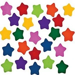 Image of MunchieMoosKids Pack of 40 Rubber Mini Star Erasers