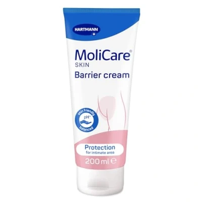 Image of MoliCare skin Barrier Cream, Nutriskin Protection Complex, ideal for intimate area and stressed by incontinence, 200ml