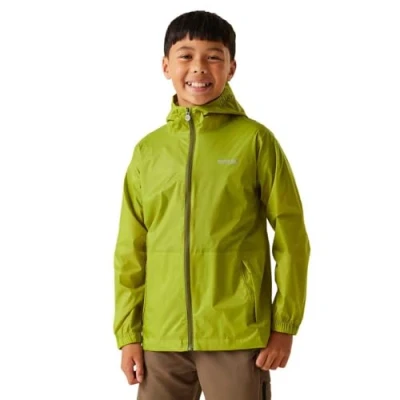 Image of Regatta Kids Lightweight Pack It Waterproof Packaway Jacket Grenoble Green, Size: 5 6 Years