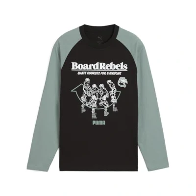 Image of Puma Longsleeve TEE Unisex Long sleeved top for kids, Size: 8y(7 8y), Black
