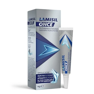 Image of Lamisil Once Single Dose Athlete’s Foot Treatment Relieves Itching, Burning, Cracking Symptoms Antifungal Solution 4g