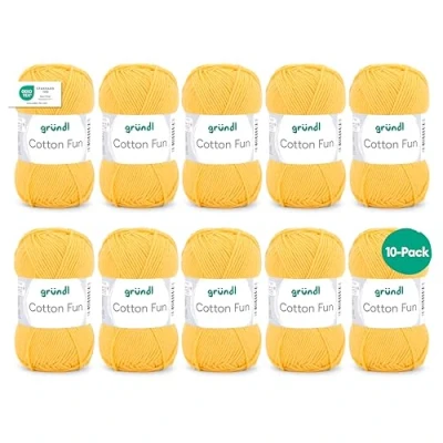Image of Gründl Cotton Fun Wool Cotton, maize, 27.00 x 11.00 07.00 cm