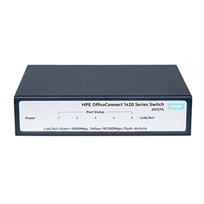 Image of HPE OfficeConnect 1420 5 Port Gigabit Ethernet Unmanaged Switch x GE 10/100/1000 (JH327A#ACC)
