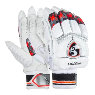 Image of SG Prosoft Cricket Batting Gloves Multicolor Size: Junior For Left Hand Batsman