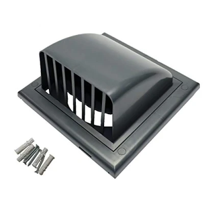 Image of Cotarba 100mm 4&quot; Grey Ducting External Air Vent Cowled Draught Flap Non Return Valve