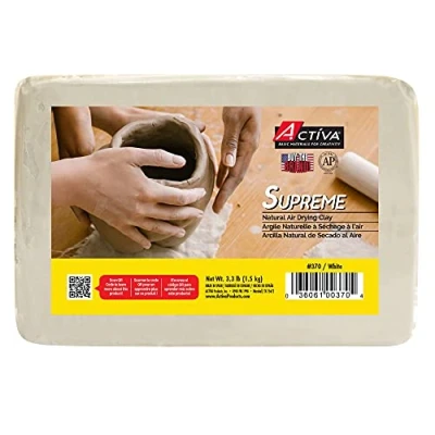 Image of ACTIVA Supreme Artist&#039;s Air Dry Modelling, 3.3 pounds, White Clay