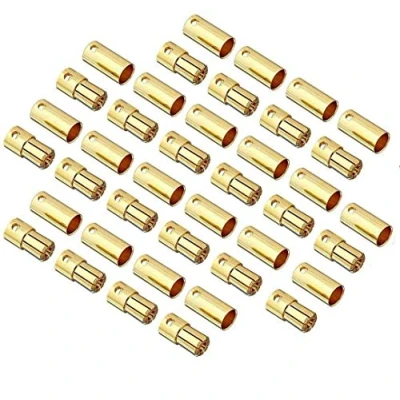 Image of FLY RC 20pairs 6.5mm Gold Plated Male and Female Bullet Banana Connectors Plugs for DIY Battery ESC Motor