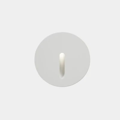 Image of Bat Outdoor LED Recessed Wall Light Round White IP65 2.2W 2700K