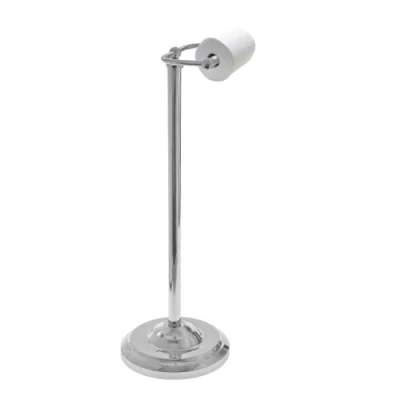Image of Blue Canyon Stainless Steel Toilet Roll Holder Chrome Free Standing Paper With Storage, Holder, Organizer
