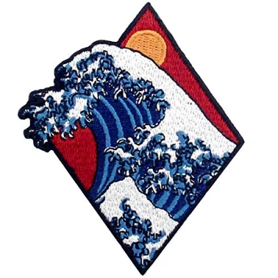 Image of ZEGIN Tsunami Wave Great Patch Embroidered Applique Badge Iron On Sew Emblem