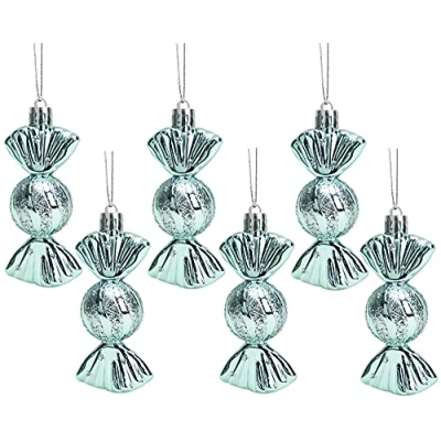 Image of Christmas Concepts® Pack of 690mm Sweet Shaped Baubles Shiny &amp; Glitter Decorated Tree Decorations (Mint Green)