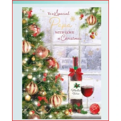 Image of Words N Wishes Papa Christmas Card to a Special with Love at