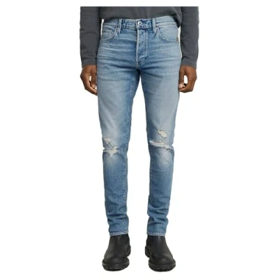 Image of G Star Men&#039;s 3301 Slim Jeans, blue (vintage vapour destroyed 51001 D936 H103), 34W / 32L