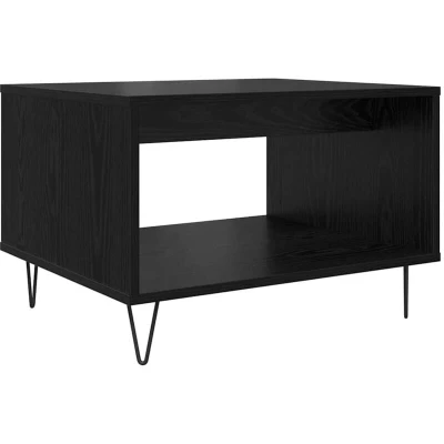 Image of vidaXL Coffee Table Black oak 60 x 50 40 cm Engineered wood