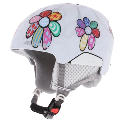 Image of ALPINA Unisex Children, PIZI ski helmet, patchwork flower matt, 46 51 cm