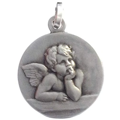 Image of 925 Sterling Silver The Saint Guardian Angel Medal Patron Saints Medals