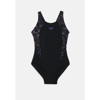 Image of Speedo Girls HyperBoom Splice Muscleback Swimsuit Swimming Costume Orange Size 7 8 Years