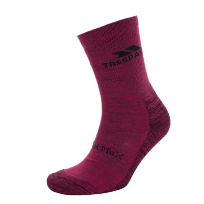 Image of Trespass Womens Walking Socks Lightweight Mid Length Moisture Control Leader