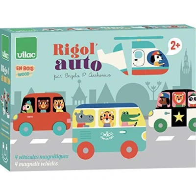 Image of Vilac VIL7603 Cars x4 Magnetic, 4 x Vehicles