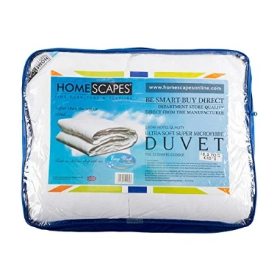 Image of HOMESCAPES Kids Duvet 10.5 Tog Super Microfibre Filling 120 x 150 cm Extremely Soft 5 Star Hotel Quality Anti Dust mite Allergen Toddler Quilt Washable at Home