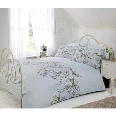 Image of Rapport Duvet Cover Set, Polyester Cotton, Duck Egg, Double, 12396687